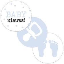 Sticker set: Baby nieuws blauw