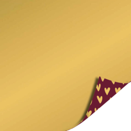 Cadeaupapier: Lots of love burgundy (1 meter)