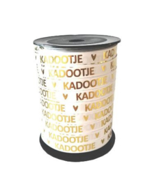 Lint: Kadootje (wit/goud)