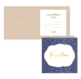 Tegoedbon: Luxery Dots (blauw)