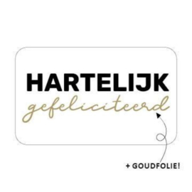 Sticker Hartelijk gefeliciteerd