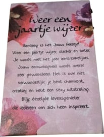 Canvas Weer een jaartje wijzer
