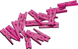 20 mini roze knijpertjes
