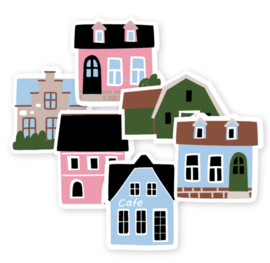 Stickerset: Little Houses (6 varianten)