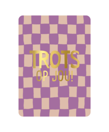 Ansichtkaart: Trots op jou + Handdraw grid