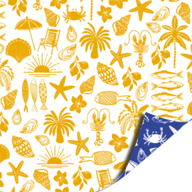 Cadeaupapier: Sand & Shells (2m bij 70cm)