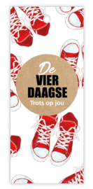 Cadeaulabel: De vierdaagse / Trots op jou (dubbel kaartje)