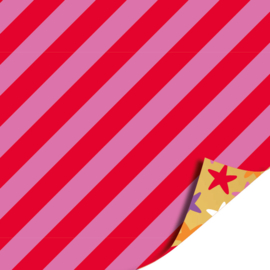 Cadeaupapier: Stars gold/multicolor (1 meter)