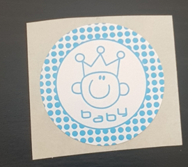 Sticker: Baby kroon blauw