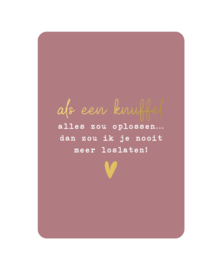 Ansichtkaart  : als een knuffel alles zou oplossen...