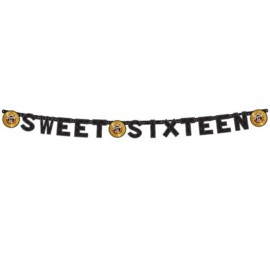 Letterslinger met de tekst: 'Sweet Sixteen'