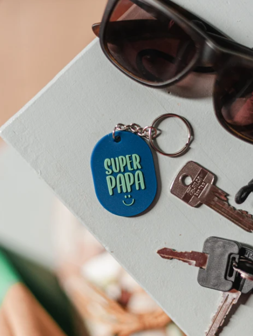 Sleutelhanger ovaal: Super Papa