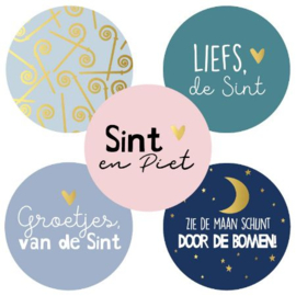 Stickerset: Liefs de Sint (5 varianten)