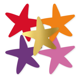Stickerset: Sterren div. kleuren (5 varianten)