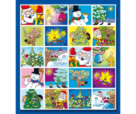 Stickervel Kerst illustraties (stammetjes serie 78)