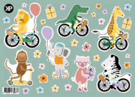 A5 stickervel: Party Animals