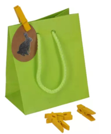 Houten knijper: Geel