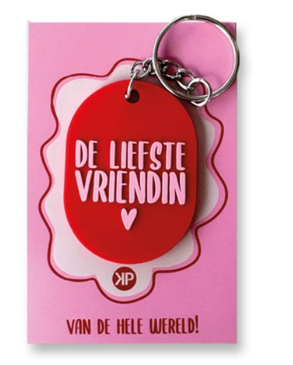 Sleutelhanger ovaal: De liefste vriendin