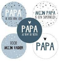 Sticker set: Papa  (5 verschillende opdrukken).