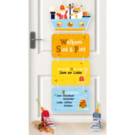 Deur decoratie:  Sinterklaas  (vrolijk welkom)