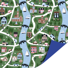 Cadeaupapier: My Little Village (2m bij 70cm)