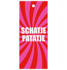 Cadeaulabel: Schatje patatje (dubbel kaartje)