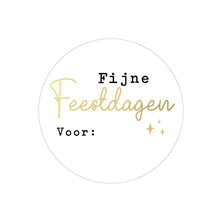 Sticker: Fijne Feestdagen   voor: