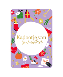 Ansichtkaart  : Kadootje van Sint en Piet
