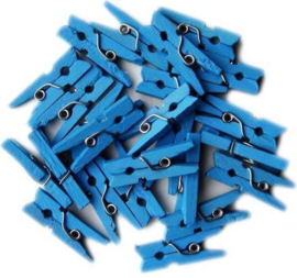 20 mini blauwe knijpertjes
