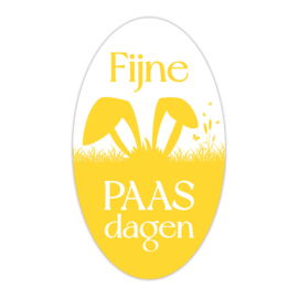 Sticker: Fijne Paasdagen (geel)