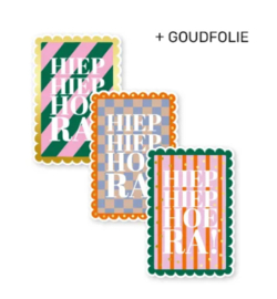Stickerset: Hiep hiep hoera! (3 varianten)