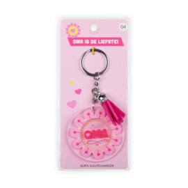 Acryl sleutelhanger: Oma