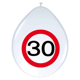 Ballonnen 30 verkeersbord