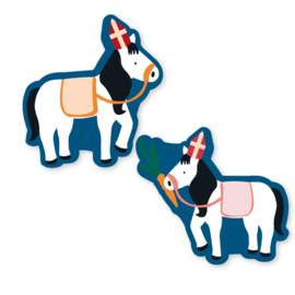 Stickerset: Paard van Sinterklaas (2 varianten)