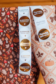 Stickerset: Hartelijk gefeliciteerd / brons (2 varianten)