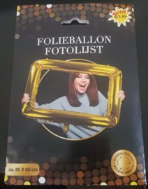 Folieballon fotolijst goud