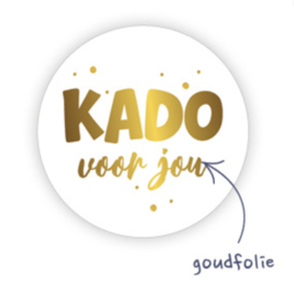 Sticker: Kado voor jou (goudfolie)