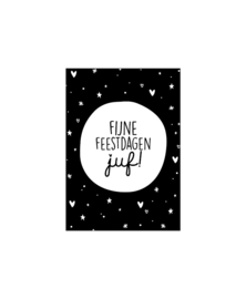 Kleine cadeaukaart: Fijne feestdagen juf!