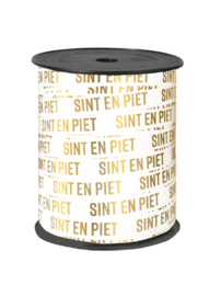 Lint: Sint en piet wit/goud