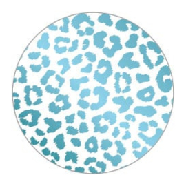 Sticker: Panterprint turquoise metallic