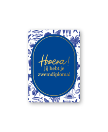 Cadeaukaart A7: Hoera! jij hebt je zwemdiploma!