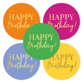 Stickerset: Happy birthday (5 varianten)