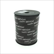 Lint: Happy Birthday (zwart/wit)