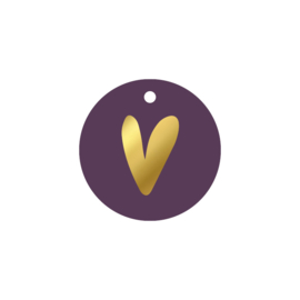 Cadeaulabel:  Hartje (maeve/gold)