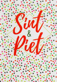 Wenskaart: Sint & Piet (confetti)
