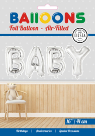 Folie Ballonnen Zilverkleurig - Baby