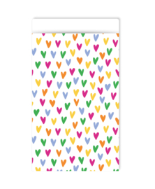 Cadeauzakje 12 x 19cm: Lots of love multicolor