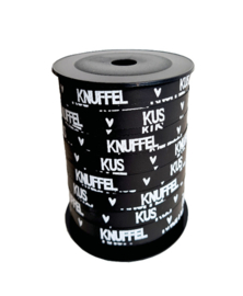Lint: Knuffel + Kus (zwart/wit)