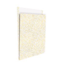 Tijdschriftzak:  Luxury dots white/gold (27 x 34 + 4cm)