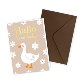 Wenskaart: Hallo lieve baby